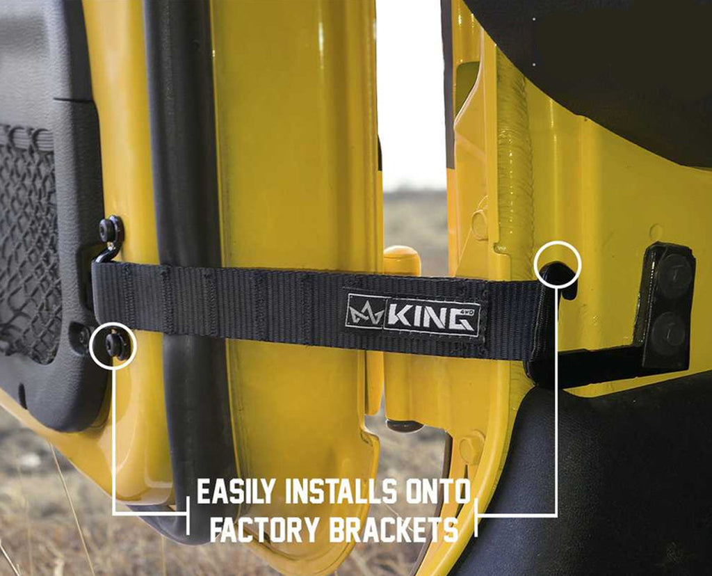 Jeep Interior Door Strap Heavy Duty Adjustable All Jeep Years Black King 4WD