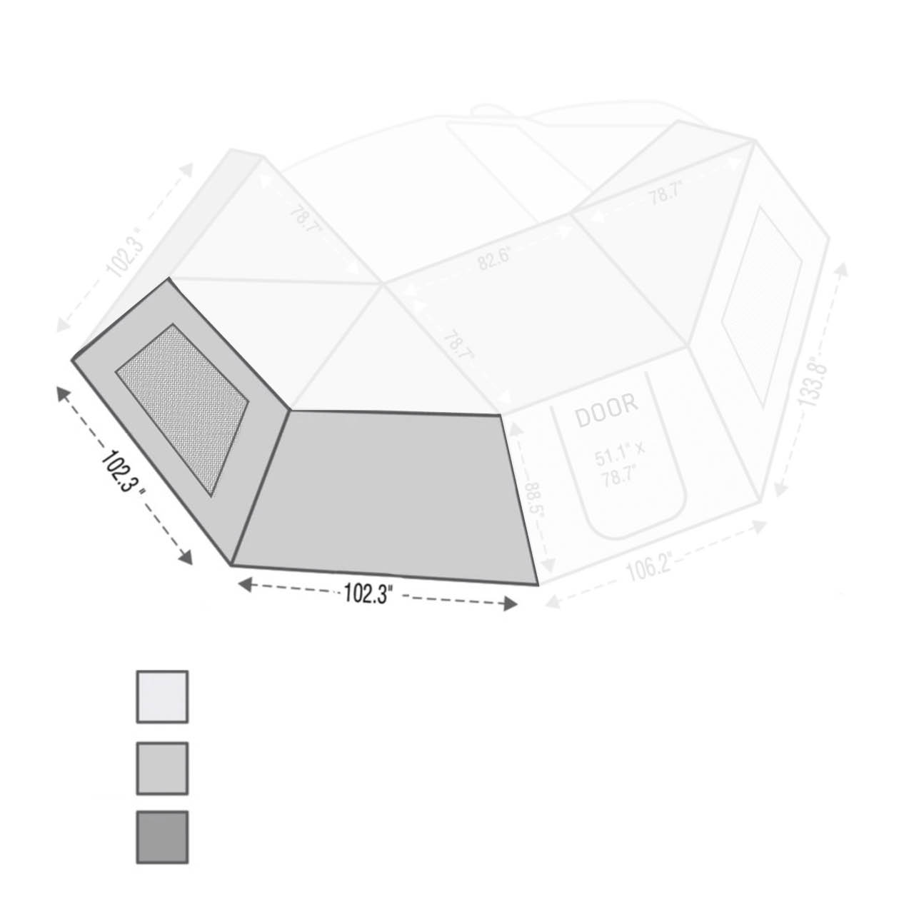 Nomadic Awning 270 Awning Side Wall - Shop Now Overland Vehicle Systems