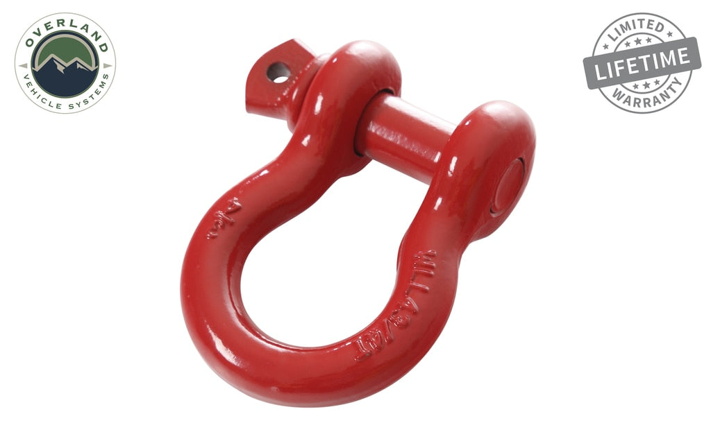 19019904 Recovery Shackle 3/4 Inch 4.75 Ton Red Overland Vehicle Systems