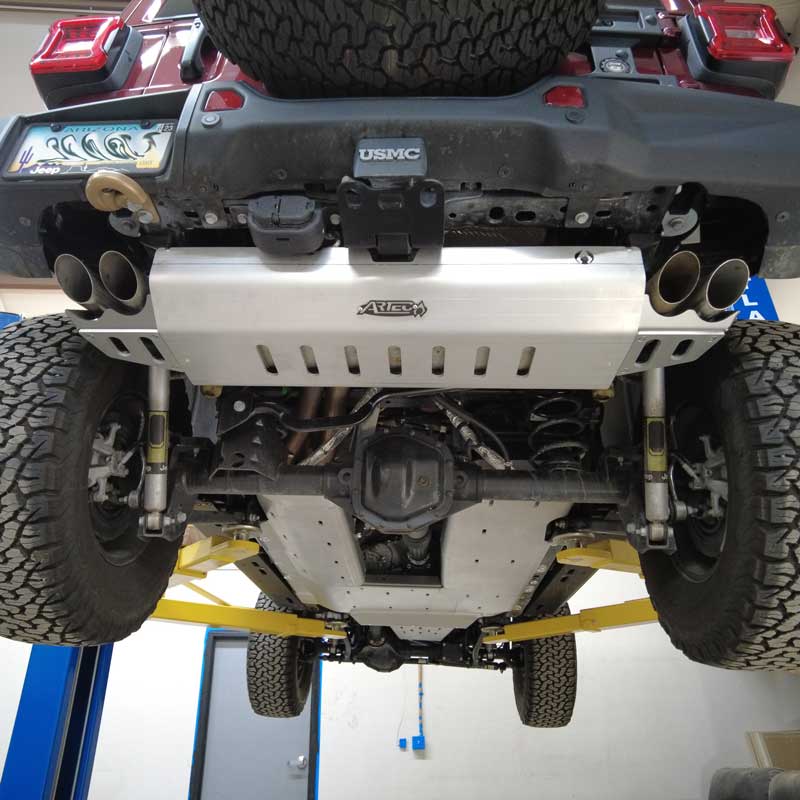 JLU 392 Muffler and Tip Skid Artec Industries