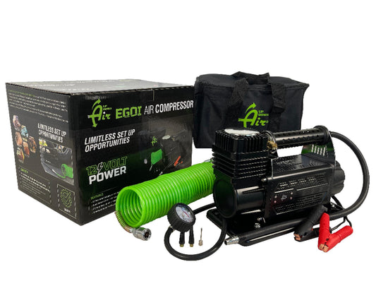 Air Compressor System 5.6 CFM With Storage Bag Hose & Attachments Single Motor Up Down Air