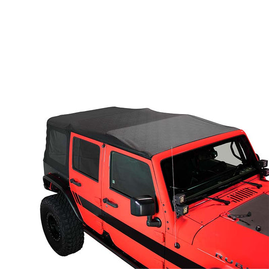 Jeep JK Replacement Soft Top Tinted Windows For 07-09 Wrangler JK 4 Door Black Diamond King 4WD