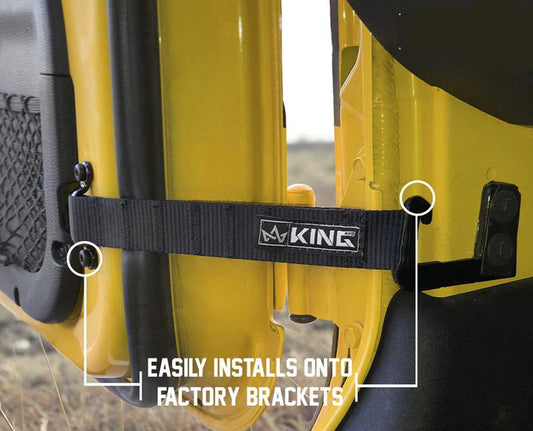 Jeep Interior Door Strap Heavy Duty Adjustable All Jeep Years Black King 4WD