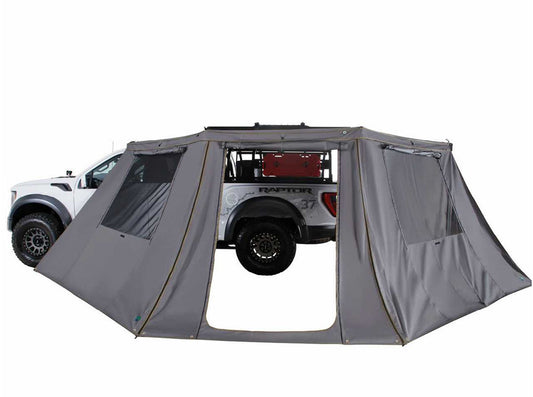 HD Nomadic 180 - LTE Awning Wall, Universal, Grey Body, Green Trim W/Storage Bag Overland Vehicle Systems