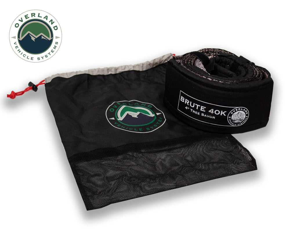 Tree Saver Tow Strap 40,000 lb. Gray With Storage Bag Overland Vehicle Systems