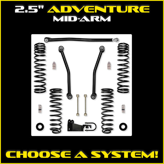 JK 2.5 Inch Adventure System 2 Door Model