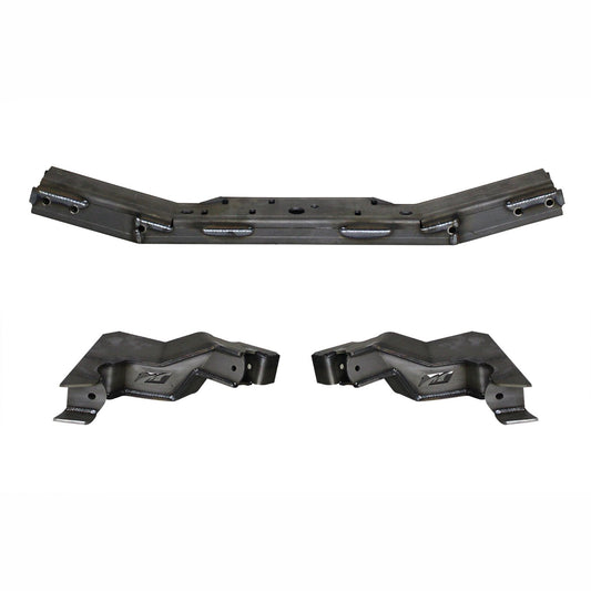 4 Link Front Suspension Brackets With Transmission Crossmember For 12-18 Jeep JKU Bare Steel Motobilt