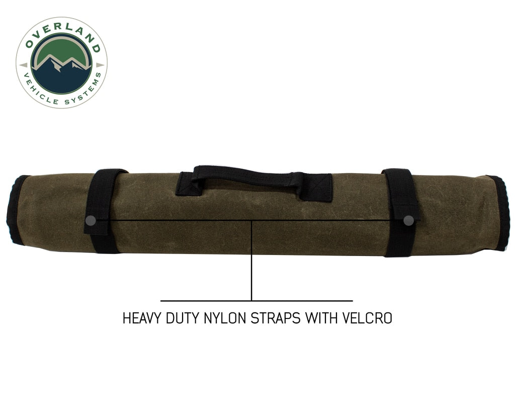 Rolled Socket Organizer Storage Bag - #16 Waxed Canvas Overland Vehicle Systems