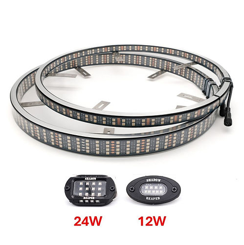 Infinite Offroad All Jeep Bundle: RGB+W Rock Light + Wheel Ring