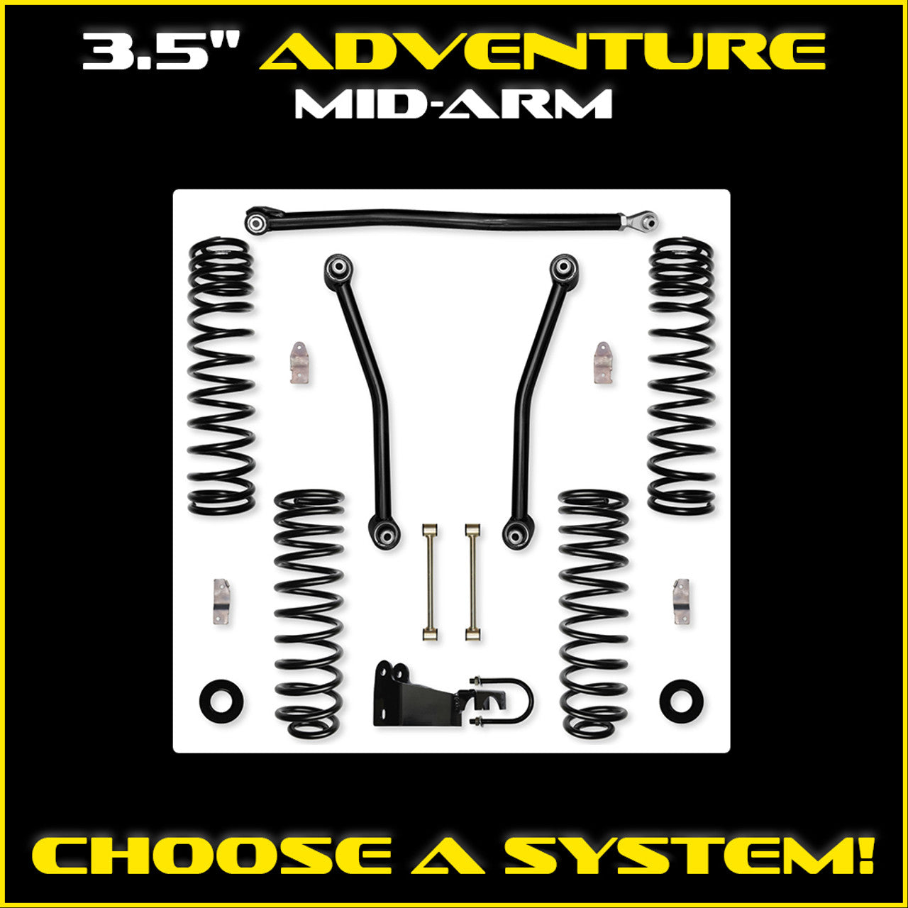 JKU 3.5 Inch Adventure System 4 Door Model