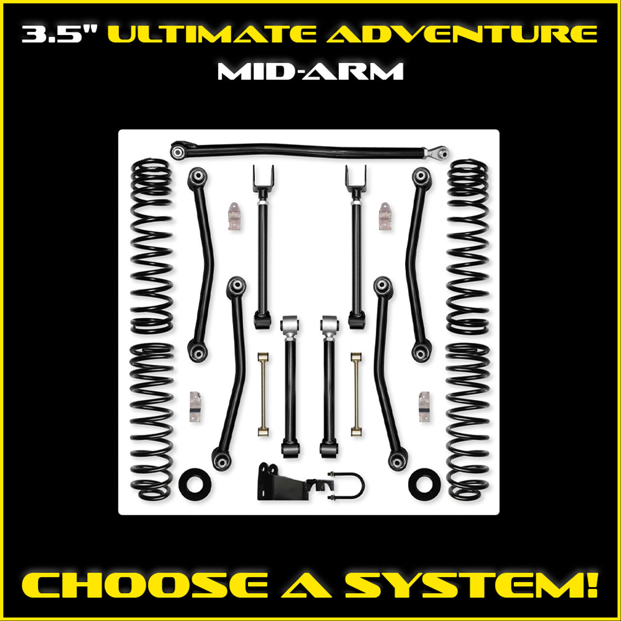 JKU 3.5 Inch Ultimate Adventure System 4 Door Model