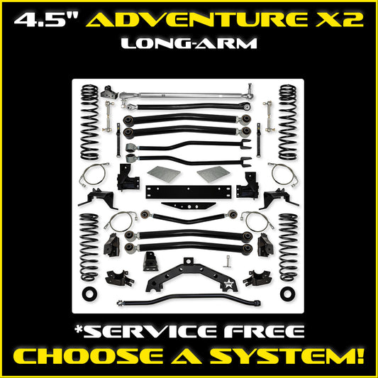 JKU 4.5 Inch Adventure-X Long Arm 4 Door Model