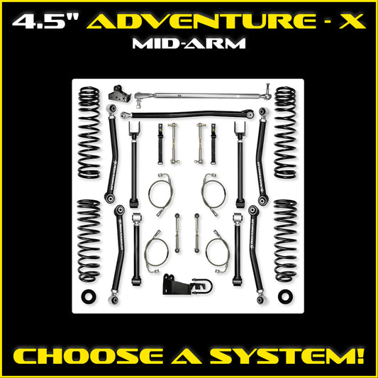 JKU 4.5 Inch Adventure X System 4 Door Model
