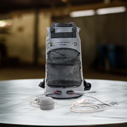 Portable Camp Shower - 23 QT, Nozzle & Accessories Overland Vehicle Systems