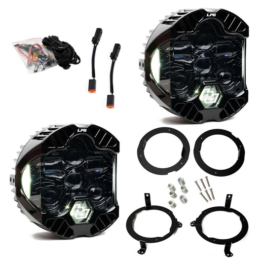 DOT LP6 LED Headlight Kit Jeep 2018-2025 Wrangler JL 2020-2025 Gladiator JT Baja Designs