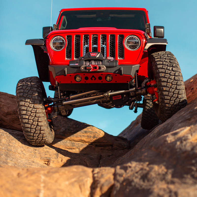 Bare Steel Nighthawk Front Bumper with Aluminum Skid for Wrangler JK, JL/JT - Bare Steel Artec Industries