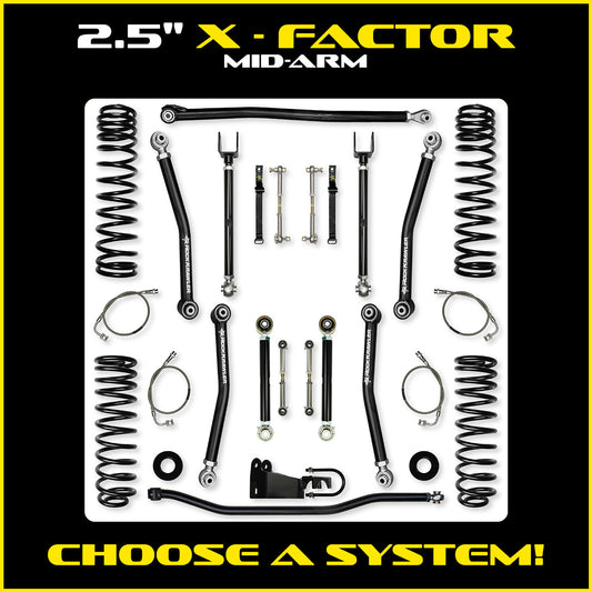 JKU 2.5 Inch X Factor System 4 Door Model