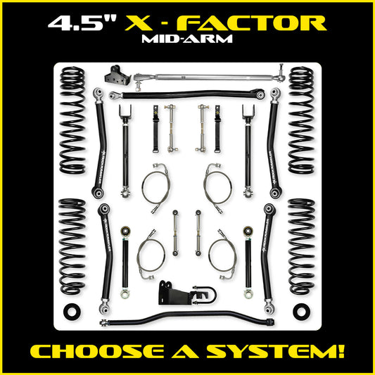JK 4.5 Inch X Factor System 2 Door Model