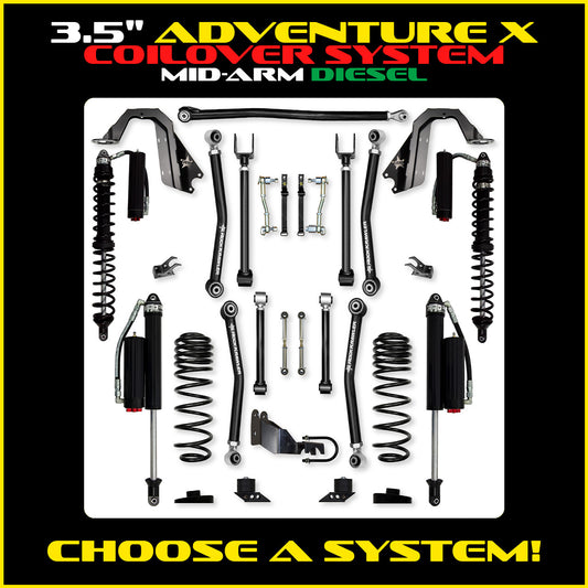 JLU 3.5 Inch Adventure X Coil Over System  Diesel Model
