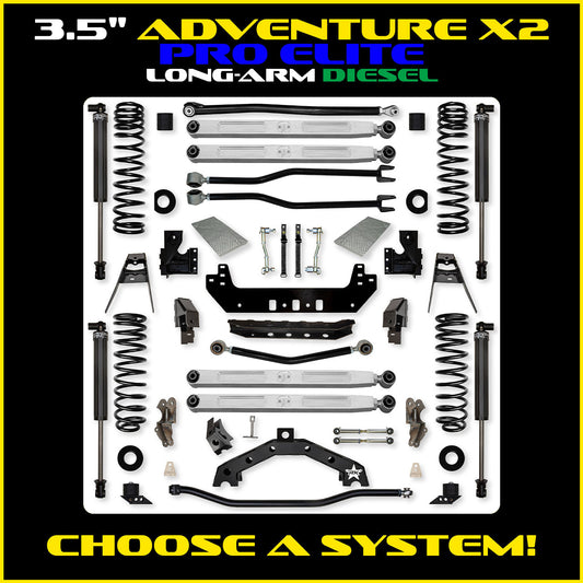 JLU 3.5 Inch Adventure-X Pro Elite Long Arm Suspension Diesel Model