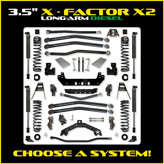 JLU 3.5 Inch X Factor X2 Long Arm Suspension Diesel Model