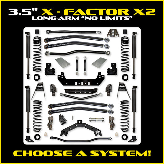 JLU 3.5 Inch X Factor X2 "No Limits" Long Arm Suspension Diesel Model