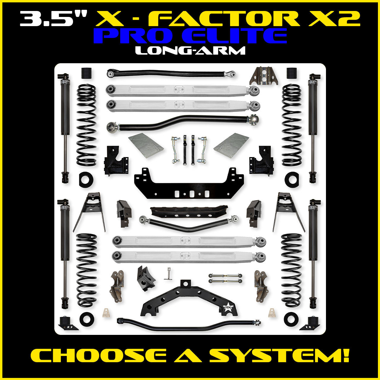 JLU 3.5 Inch X Factor X2 Pro Elite Long Arm Suspension Diesel Model