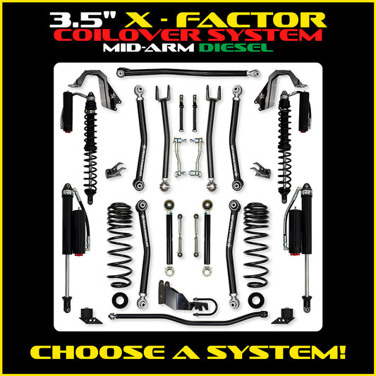 JLU 3.5 Inch X Factor Coil Over System  Diesel Model