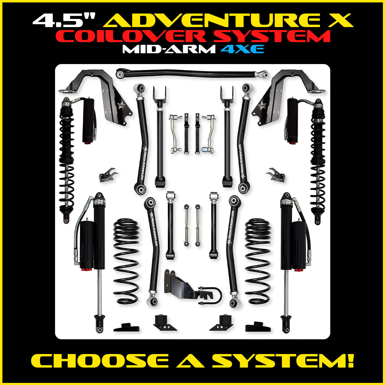JLU 4.5 Inch Adventure X Coil Over System  4XE Model