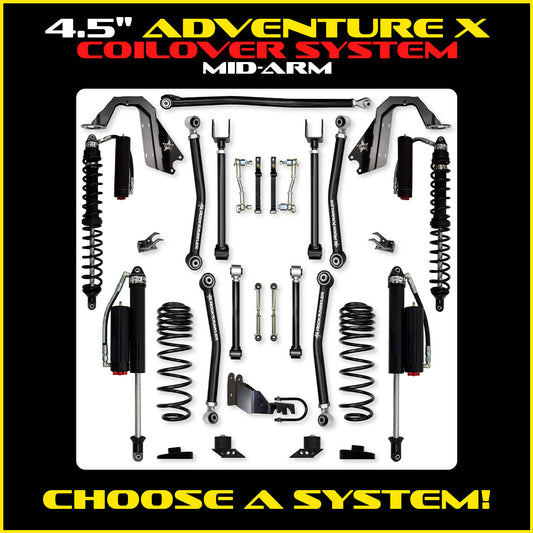 JLU 4.5 Inch Adventure X Coil Over System  4 Door Model