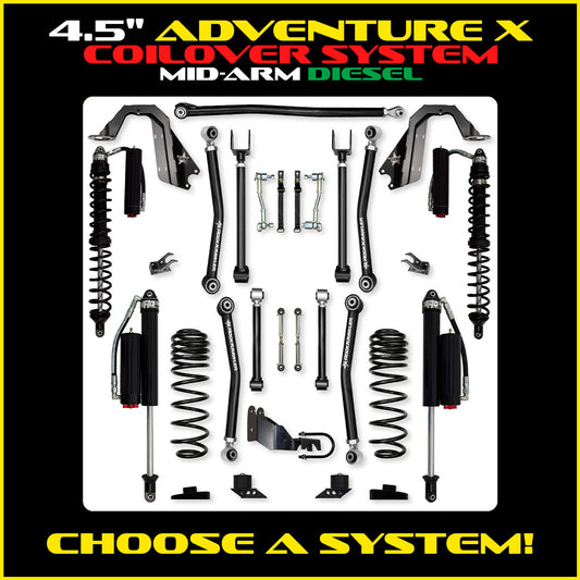 JLU 4.5 Inch Adventure X Coil Over System  Diesel Model