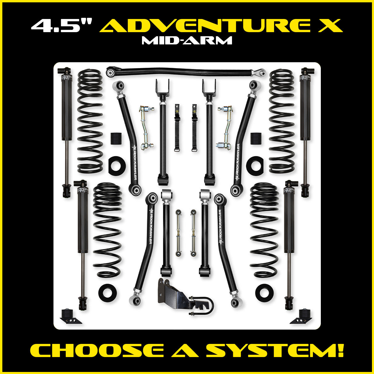 JLU 4.5 Inch Adventure X System 4 Door Model