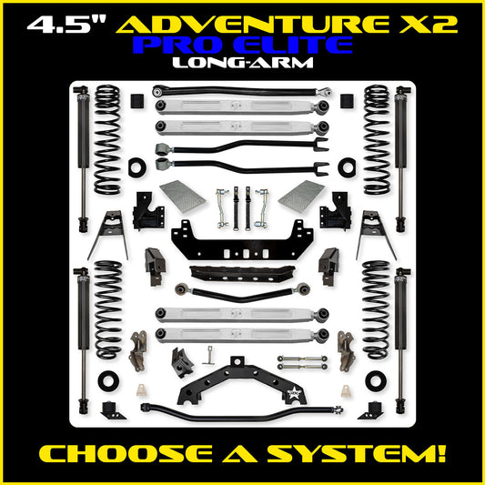 JLU 4.5 Inch Adventure-X Pro Long Arm Suspension 4 Door Model