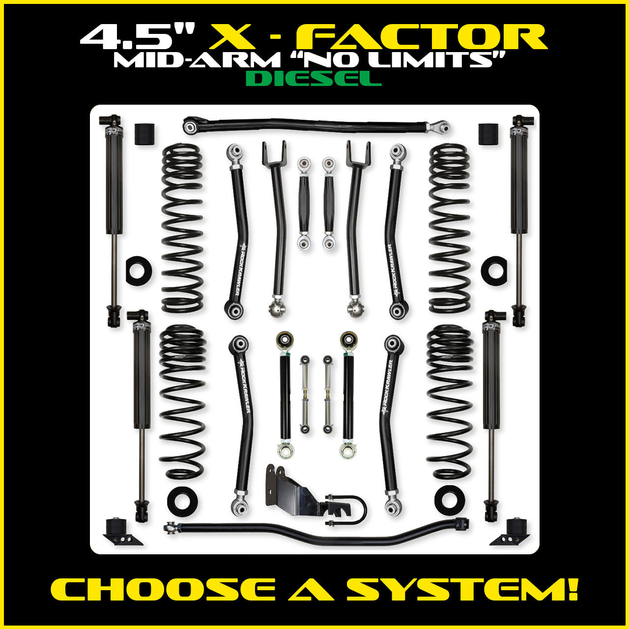 JLU 4.5 Inch X Factor "No Limits" System Diesel Model