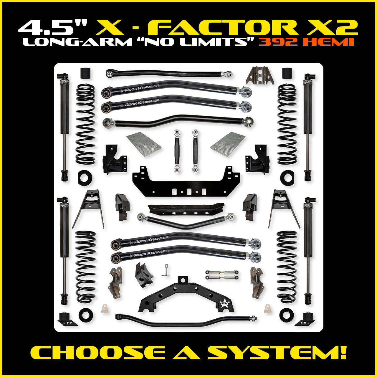 JLU 4.5 Inch X Factor X2 "No Limits" Long Arm Suspension 392 Model