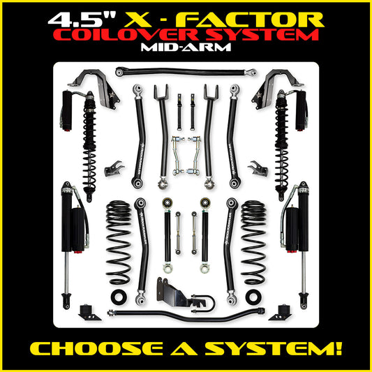 JLU 4.5 Inch X Factor Coil Over System  4 Door Model