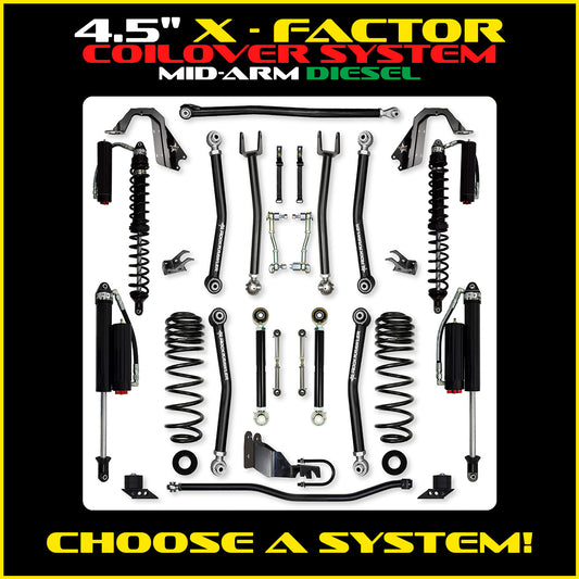 JLU 4.5 Inch X Factor Coil Over System  Diesel Model