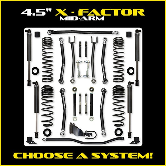 JLU 4.5 Inch X Factor System 4 Door Model