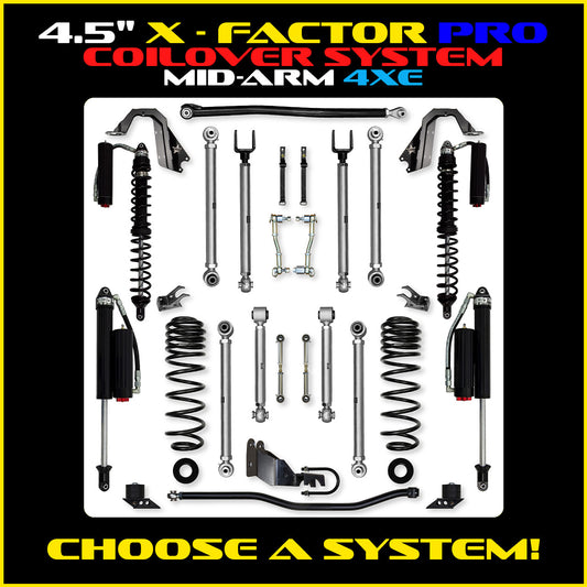 JLU 4.5 Inch X Factor Pro Aluminum Coil Over System  4XE Model