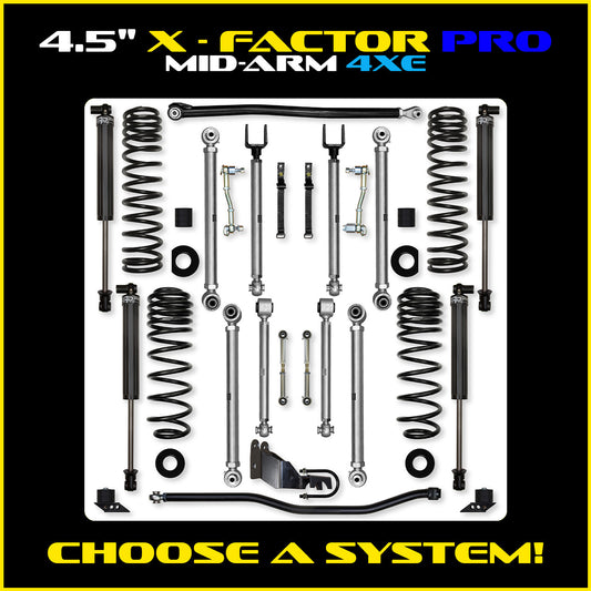 JLU 4.5 Inch X Factor Pro Aluminum System 4XE Model