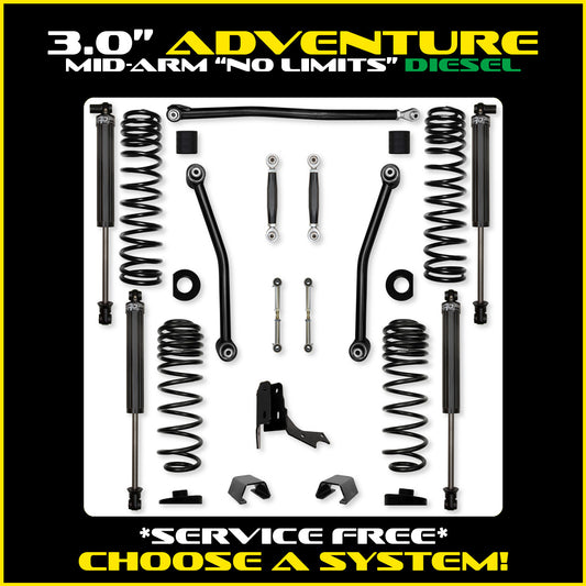 Gladiator 3.0 Inch Adventure "No Limits" System Diesel Model