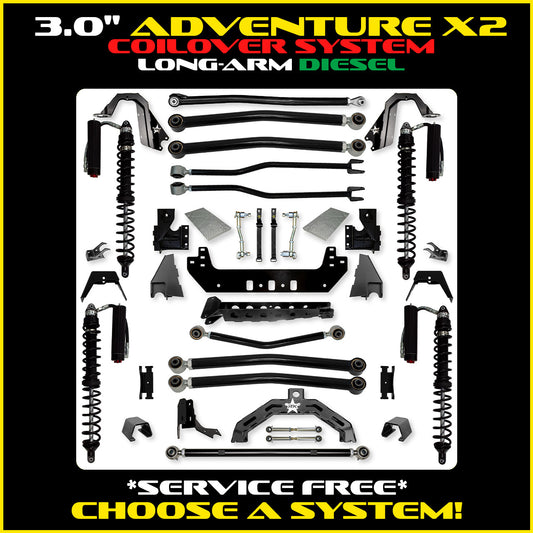 Gladiator 3.0 Inch Adventure-X Coil Over Long Arm System Diesel Model
