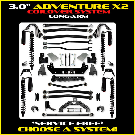 Gladiator 3.0 Inch Adventure-X Coil Over Long Arm System