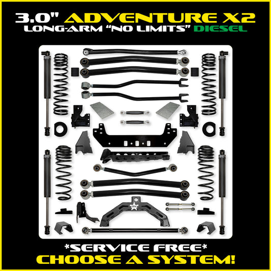 Gladiator 3.0 Inch Adventure-X "No Limits" Long Arm System Diesel Model