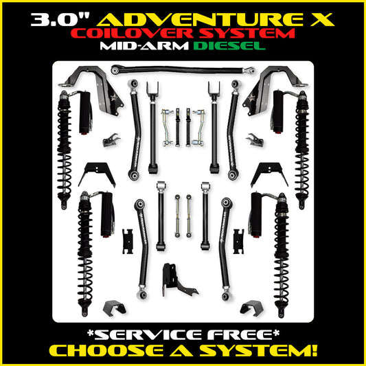 Gladiator 3.0 Inch Adventure X Coil Over System Diesel Model