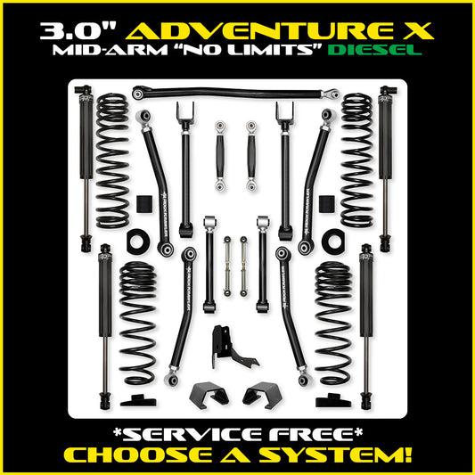 Gladiator 3.0 Inch Adventure X "No Limits" System Diesel Model