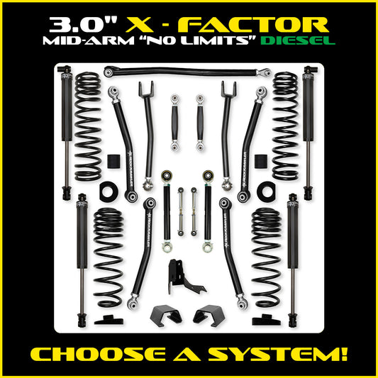 Gladiator 3.0 Inch X Factor "No Limits" System Diesel Model