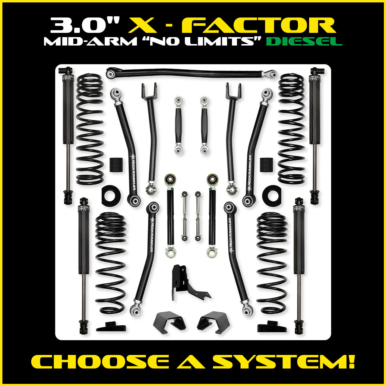 Gladiator 3.0 Inch X Factor Pro "No Limits" Aluminum System Diesel Model