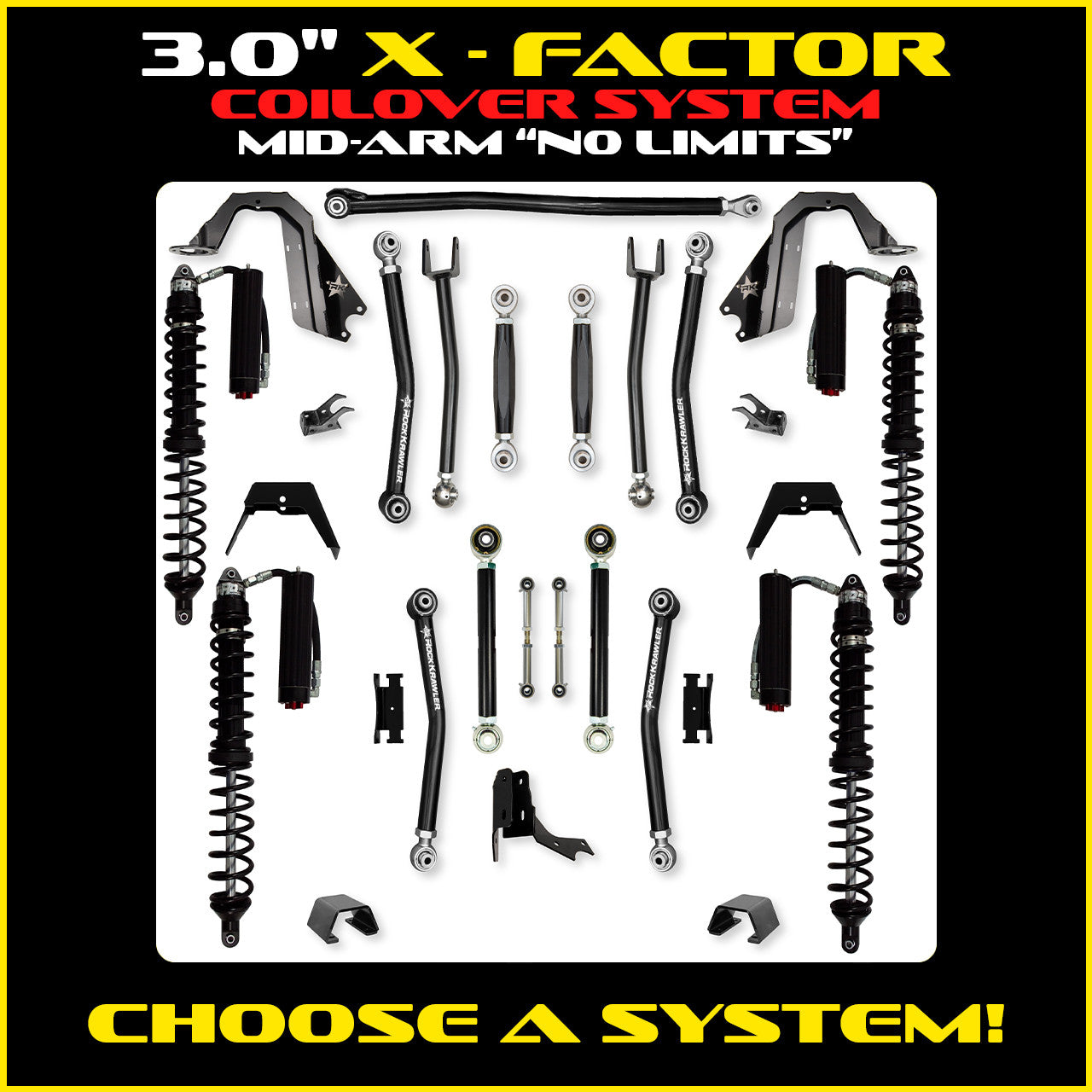 Gladiator 3.0 Inch X Factor "No Limits" Coil Over System