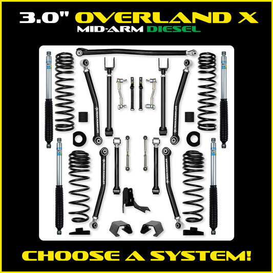 Gladiator 3.0 Inch Overland X System Diesel Model